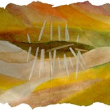 Ewa Rutkowska Wyspa jesienna - 1999r pastel 21x30 cm